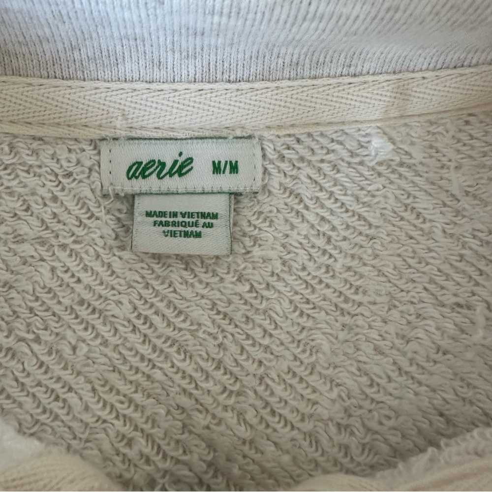 SOLD Cream aerie half zip sweatshirt - Picture 3 of 4